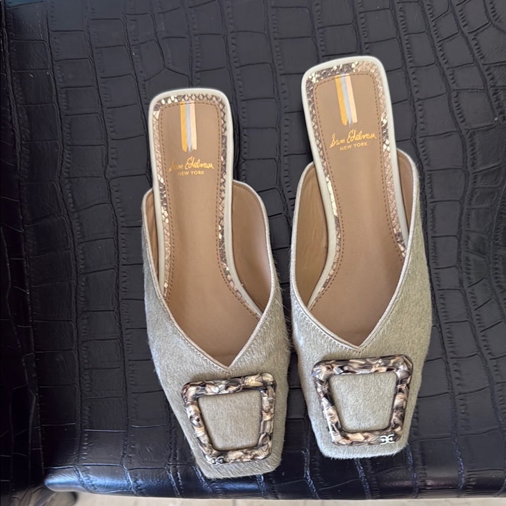 Sam Edelman BRAND NEW Sage (died cow hair)Women's Shoes with Buckle Detail